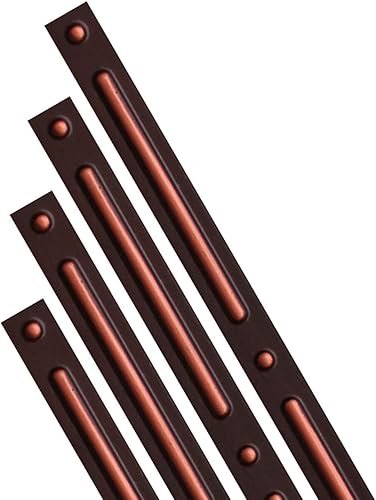 From Plain to Beautiful in Hours Papel pintado de despegar y pegar g2 Dash and Dot Grid and Seam Covers 1 pulgada x 24 pulgadas en cobre antiguo (48