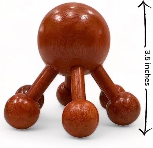 Vista 2 de Herramienta tradicional tailandesa del masajeador de madera, forma de la araña, prensa multi del punto del gatillo