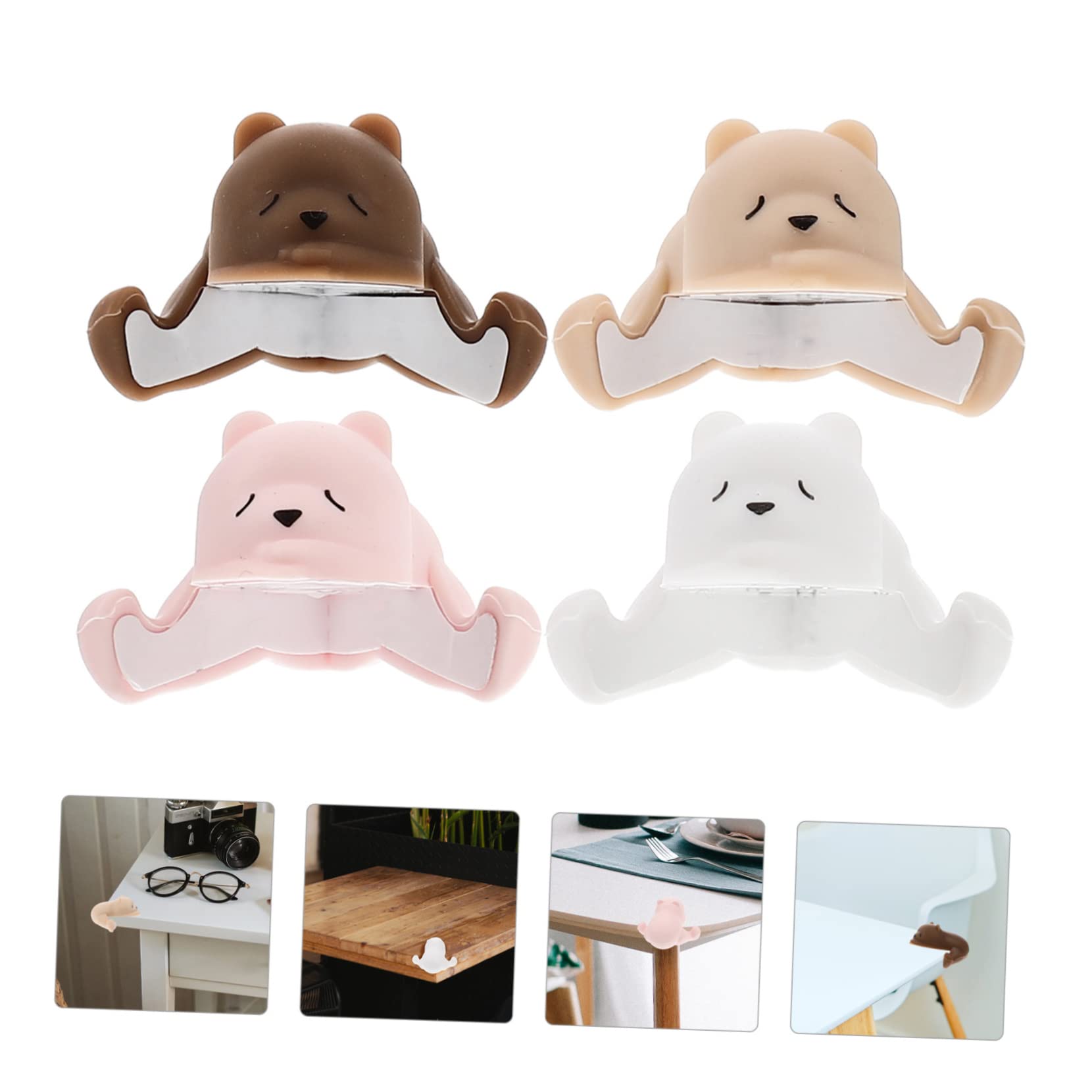Protector de Esquinas para Muebles, Silicona, 4 Piezas, Diseño de Animales, Fácil Instalación, para Guarderías y Cunas, Protector de Placa de Inducción