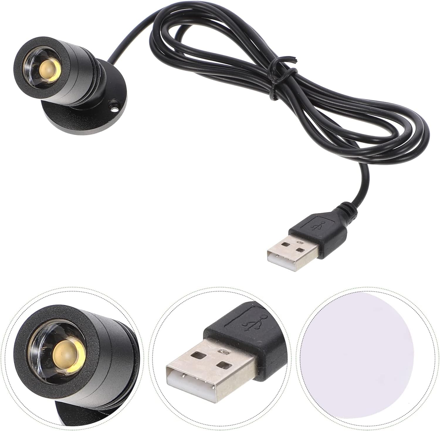 L&M LUJOMTL Small Spotlight Showcase Small LED Spot Light Indoor USB Small LED Spotlight USB- Powered Small Spotlight for Spotlight- USB Powered Mini(Warm White Light 3000K)