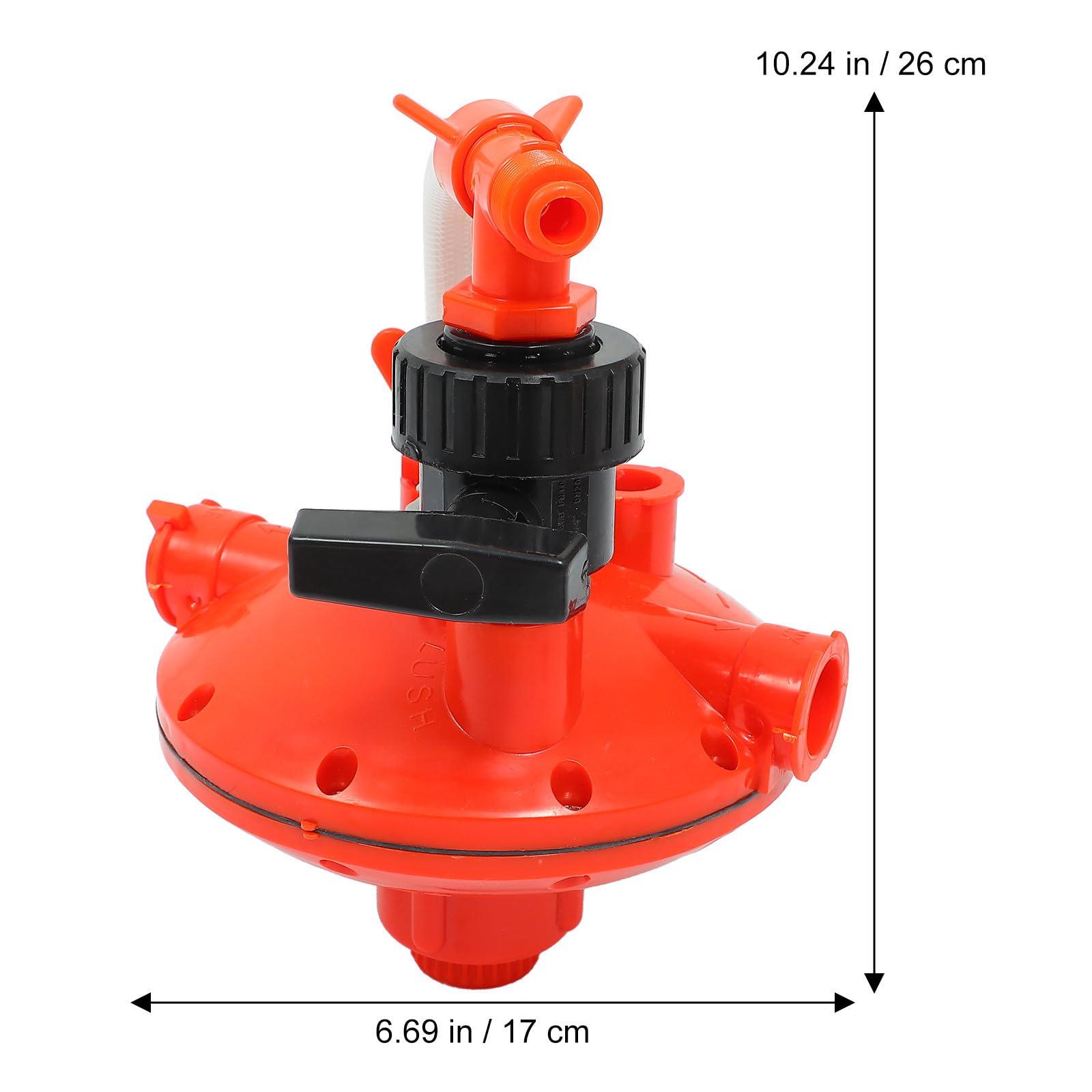 Beverino per Galline Regolatore Pressione Rosso in Plastica | 1 Pz per Allevamento Polli, Design Leggero, Prevenzione Perdite, Accessorio per Impianto Acqua