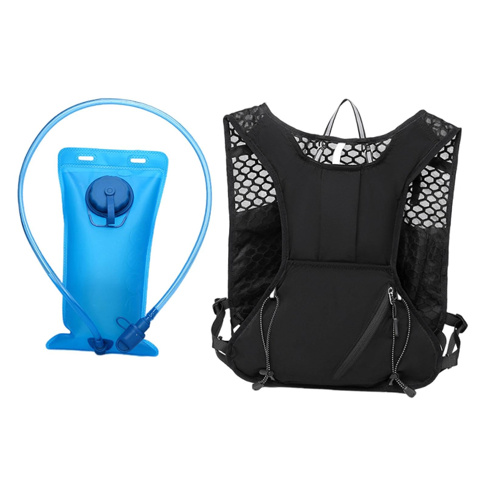 Fenteer Mochila de hidratación, Mochila para Correr, Multifuncional de poliéster para Senderismo, Camping, maratón, Ciclismo y Escalada.