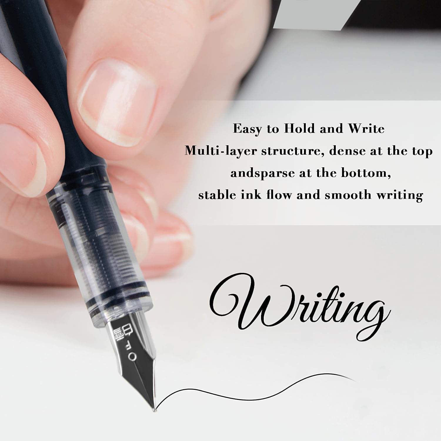 FEIDIAO 12Pcs Disposable Fountain Pens,Smooth Writing Black Pens,Quick Drying Ink Pen,Office School Supplies for Doodling,Sketching,Calligraphy(Black) thumbnail