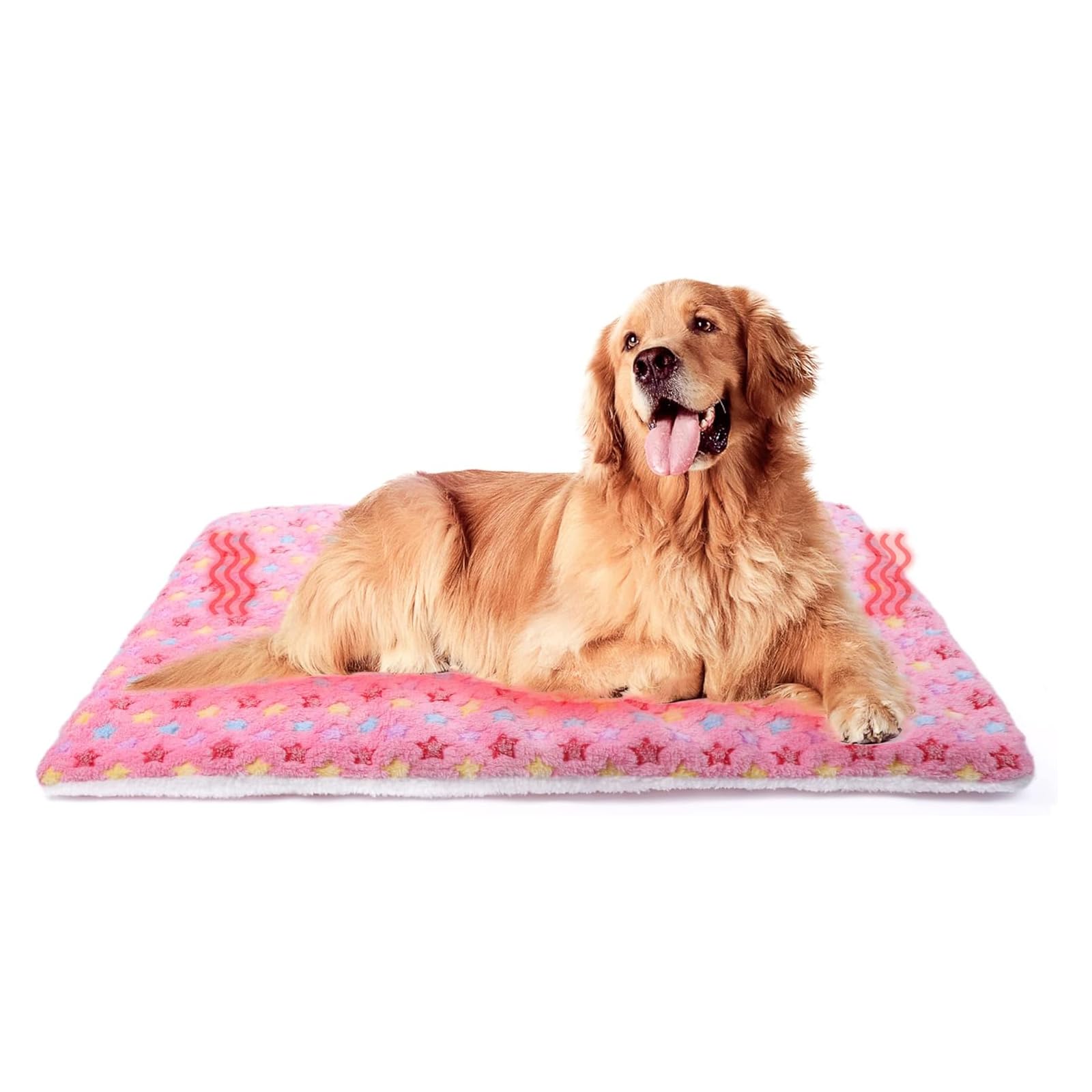 Wsetyy Ultra Soft Dog Crate Mat 80 x 55 CM, Warm Dog Bed Mat Mattress, Plush Pet Blanket for Medium Dogs Pets (80 x 55 CM, Pattern-PK)