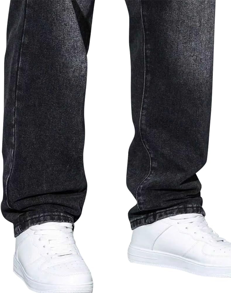 Nivne Tco Tween Boys Jeans Skinny Fit Zipper Fly & Button Closure Washed Black Tapered Leg Denim Pants with Pockets