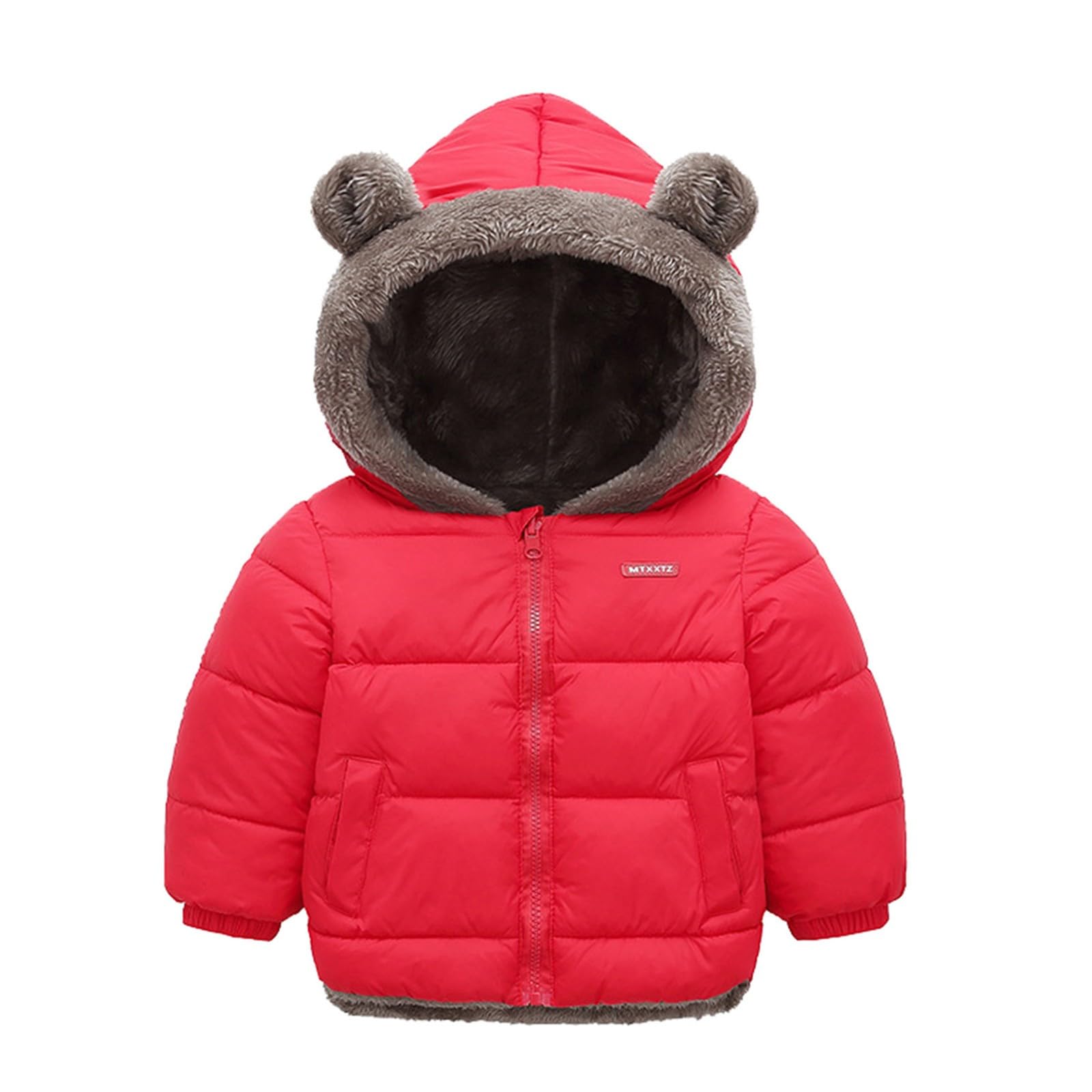 Generisch Bekleidungsset Kinder Thermo Schneeanzug Winter Overall für Kleinkinder Mädchen gepolsterte Jacke mit warmem gemütlichem Outfit zum Spielen bei kaltem Wetter