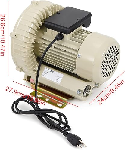 Miniatura 5 de Bomba de aire eléctrica para acuario de 370 W, bomba de aire de alta presión, 110 V, soplador para acuicultura, acuario, estanque, pecera, salida,
