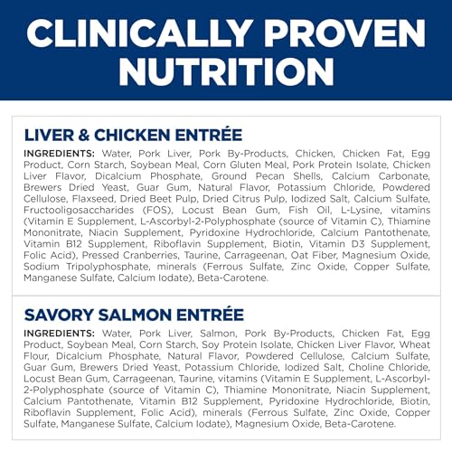 Image of Hill's Science Diet Kitten Wet Cat Food Variety Pack, Liver & Chicken, Salmon Minced, 2.9 oz. Cans, 12-Pack