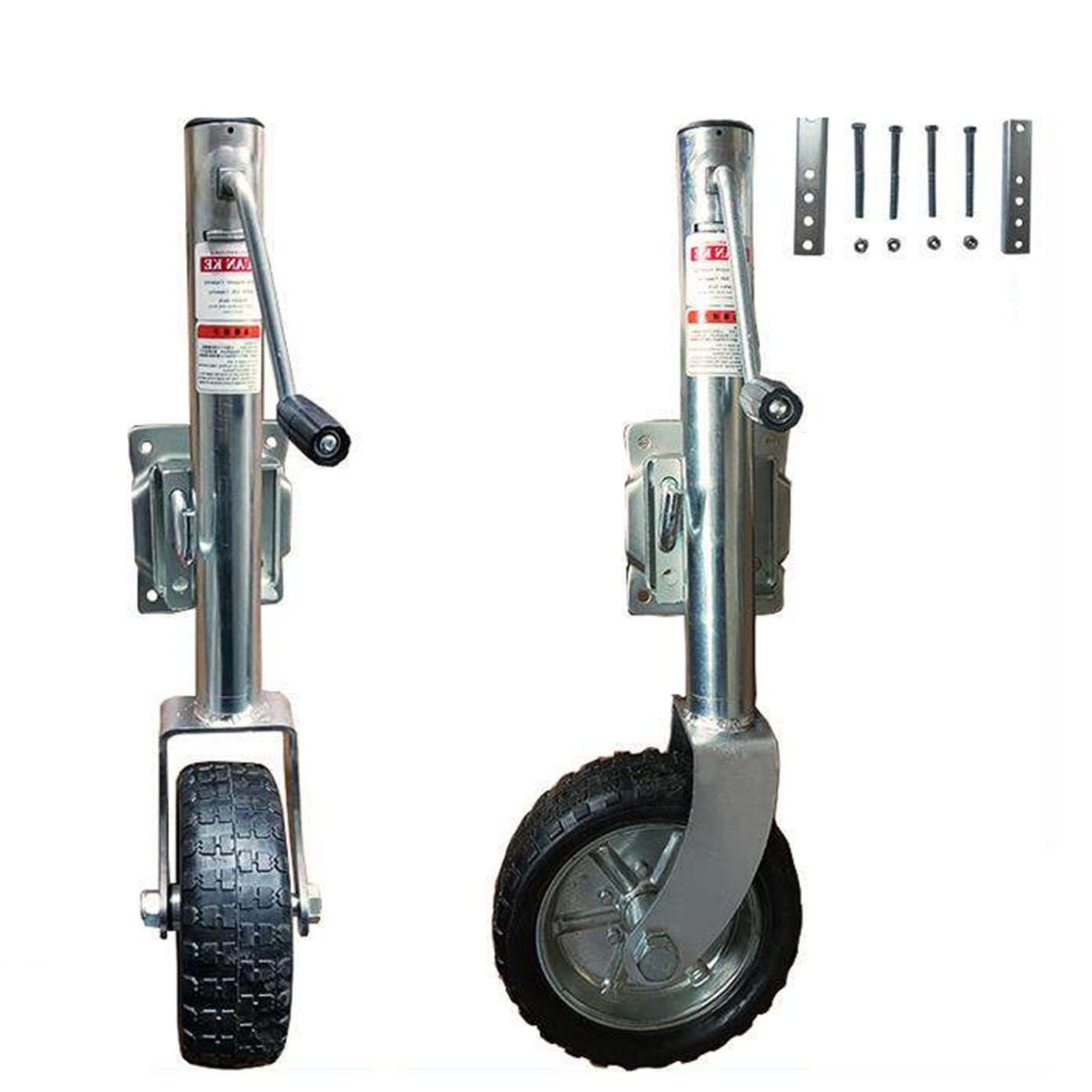 QICBYING Heavy-Duty Bolt-On Swivel Jack - Trailer Jack Wheel, Folding Jockey Wheel Support, Lift Swivel Trailer Jack With 10in Wheels, Capacity 2000lbs/900kg, For Lift-RV Boat