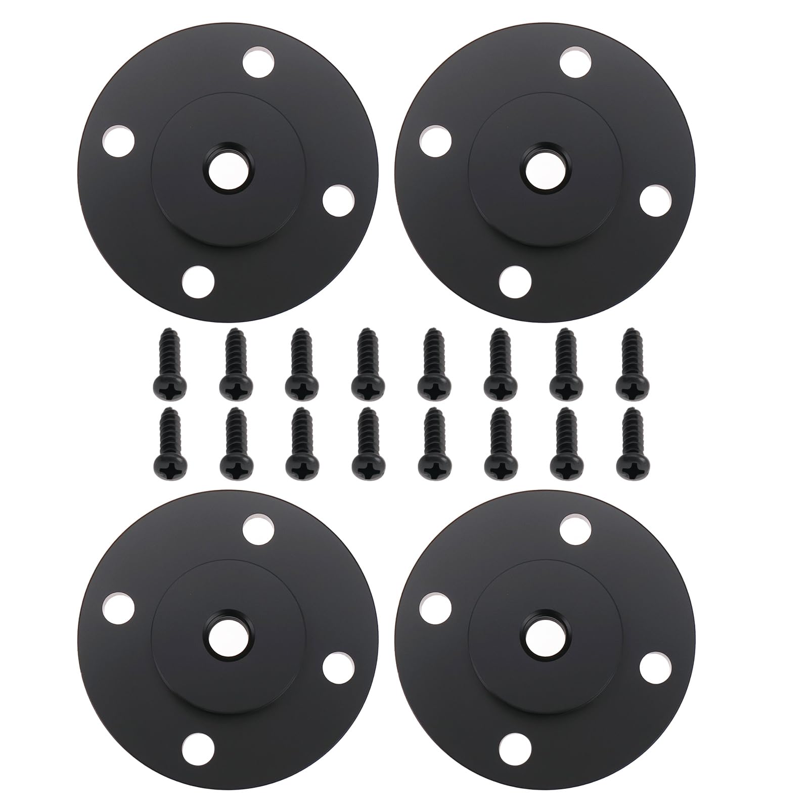 Adaptateur d'écrou de Montage de Griffe Porte-Accessoire 4 Pièces 1/4"-20 Diamètre de Filetage 39,5 Mm avec Vis pour La Plupart des Trépieds Et Monopodes Adaptateur de Vis de Trépied Noir