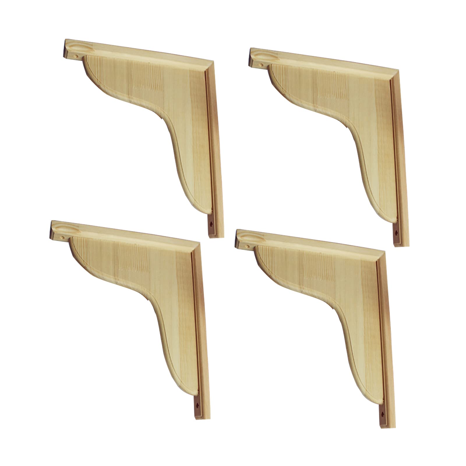 Staffe per Mensole Pesanti,Supporti per Mensole Triangolare,Mensole da Muro Staffa per Mensola,90 Gradi Angolo Staffe Angolari in Legno,2/4 Pezzi,Carico Massimo: 100kg (20cm/7.9in,4 Pcs)