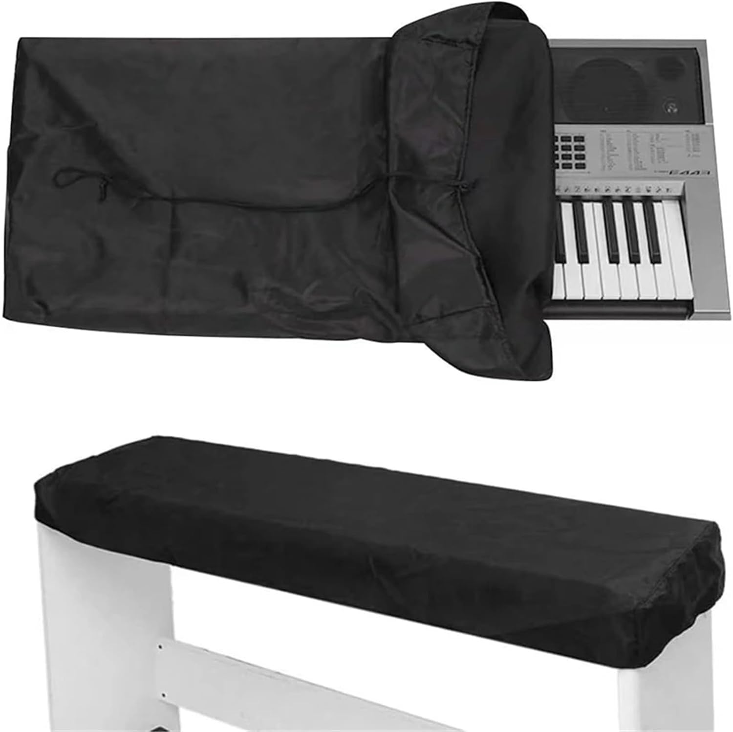 Piano Keyboard Dust Cover 3 Pcs Universal Waterproof Oxford Cover In Black: Fits 61-key/88-key Electronic Keyboards & Pianos(88keys)