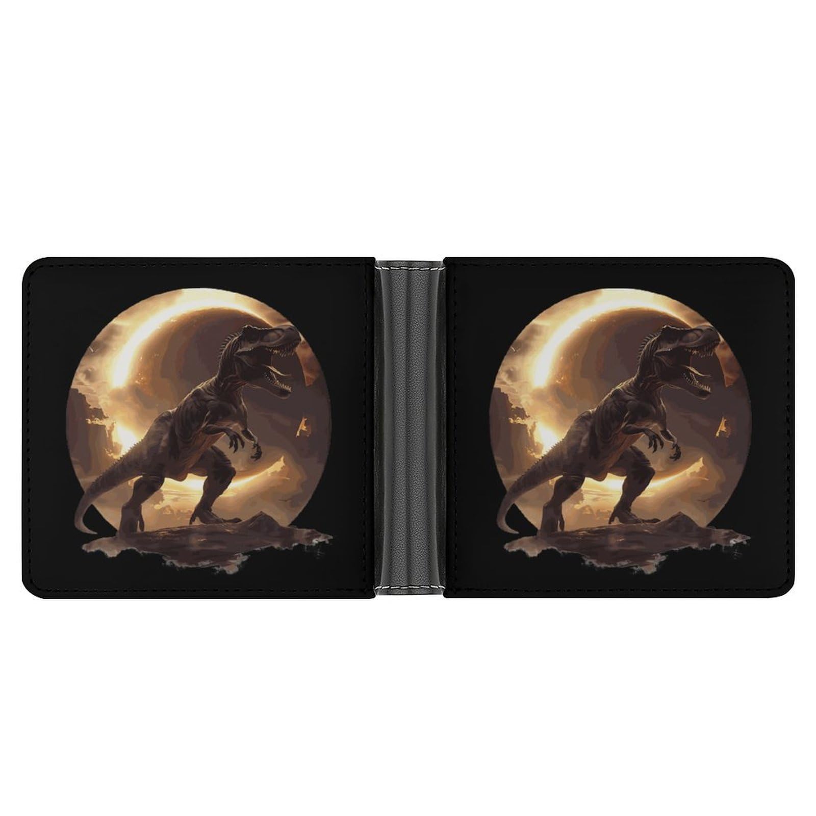 Total Solar Eclipse Funny Billfold Wallet Credit Card Holder Slim Passcase Pouch Purse for Men Women