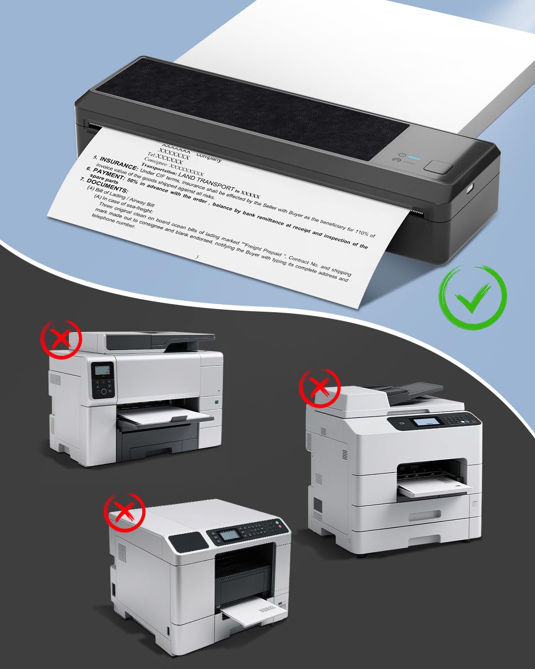 Carta termica A4, compatibile con stampanti portatili BORN4SHIP P83 e altre stampanti termiche portatili A4, carta per stampante P83, 210 x 297 mm, 100 fogli