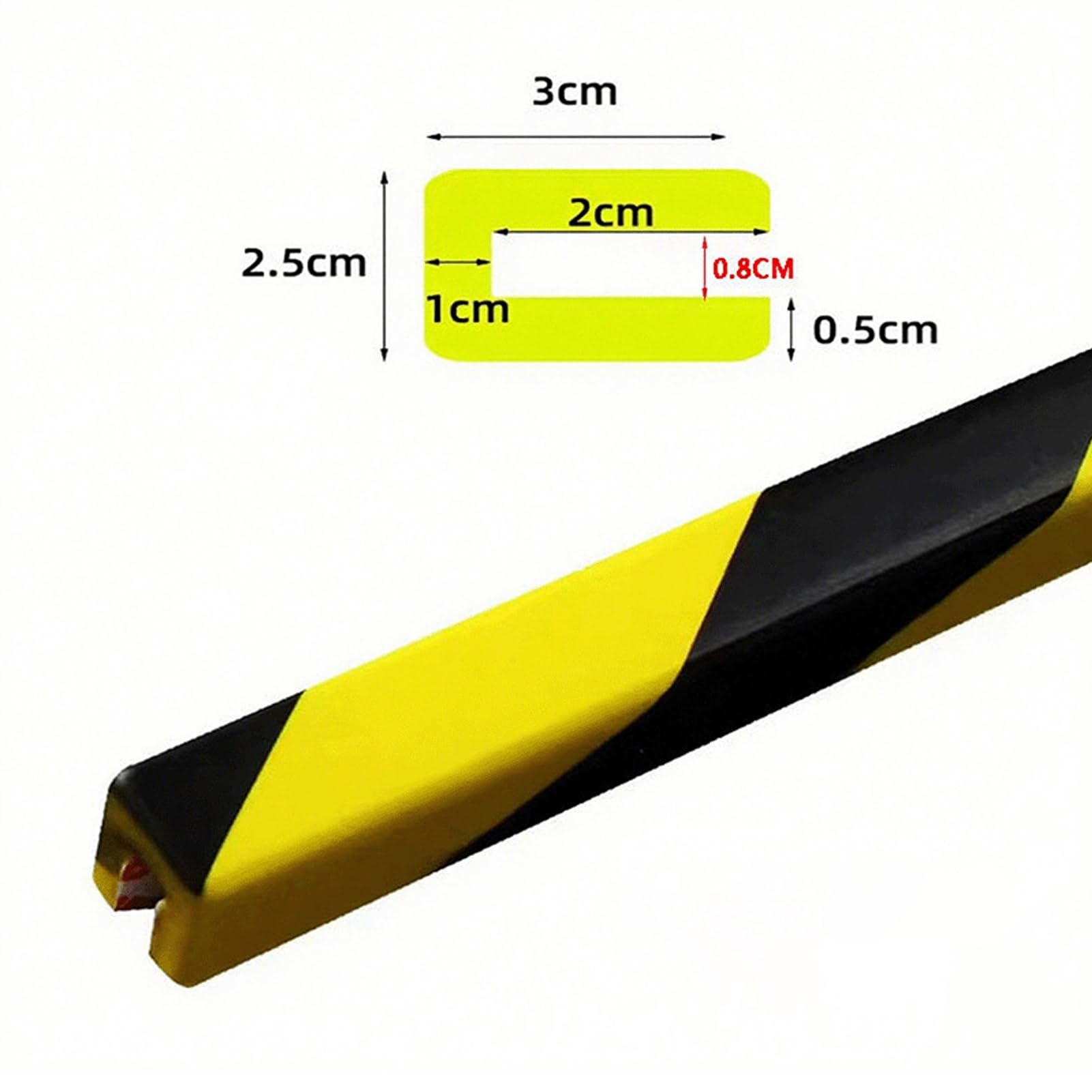 Protector de espuma de alta visibilidad de 39 pulgadas, protectores de esquina con rayas negras y amarillas, 2 protectores de esquina seguros industriales