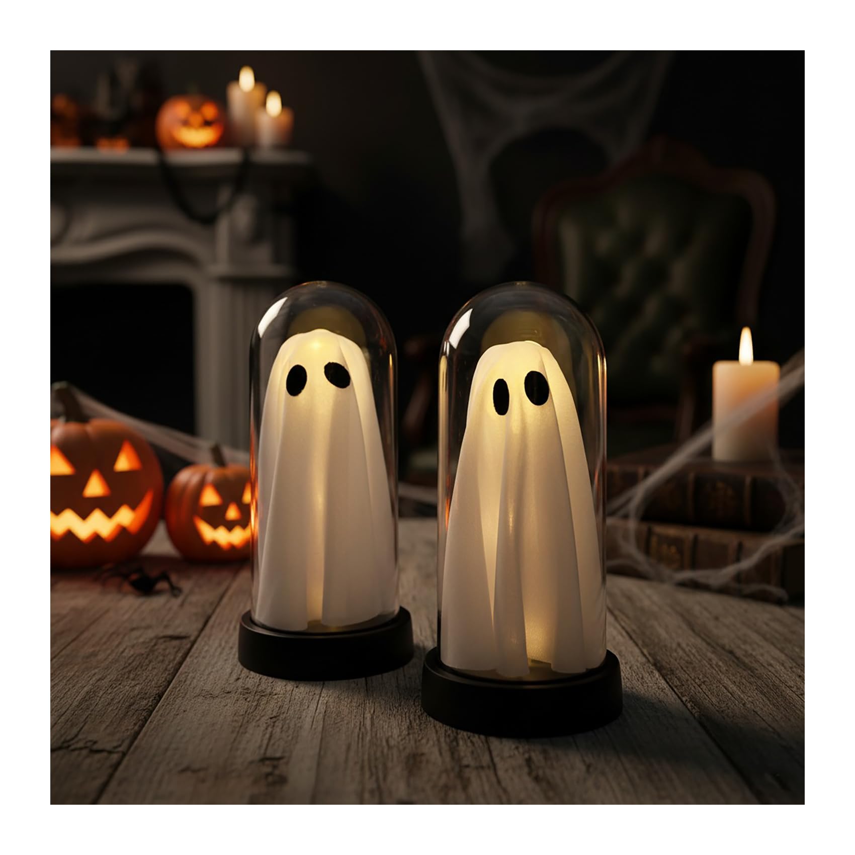 Fantômes lumineux pour réchauffer les cœurs : douce décoration d'Halloween d'intérieur