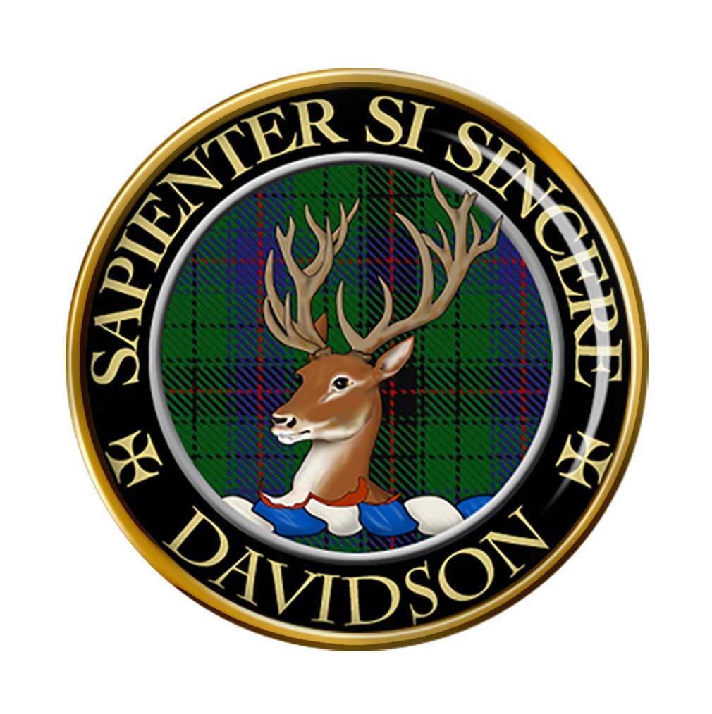 Family-Crests.com Men's Gold Davidson Scottish Clan Pin Badge