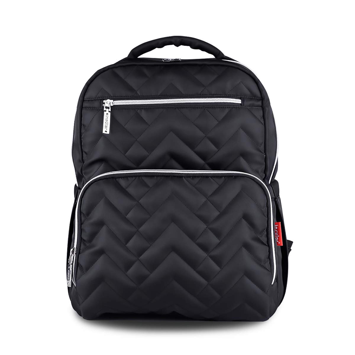SONARIN Nylon Multifunzione Zaino Fasciatoio Bambino per Pannolini con Fasciatoio,Impermeabile,Borsa antiurto per laptop,Bottiglia borse termiche,Grande Capacità,Elegante e Resistente(Nero)