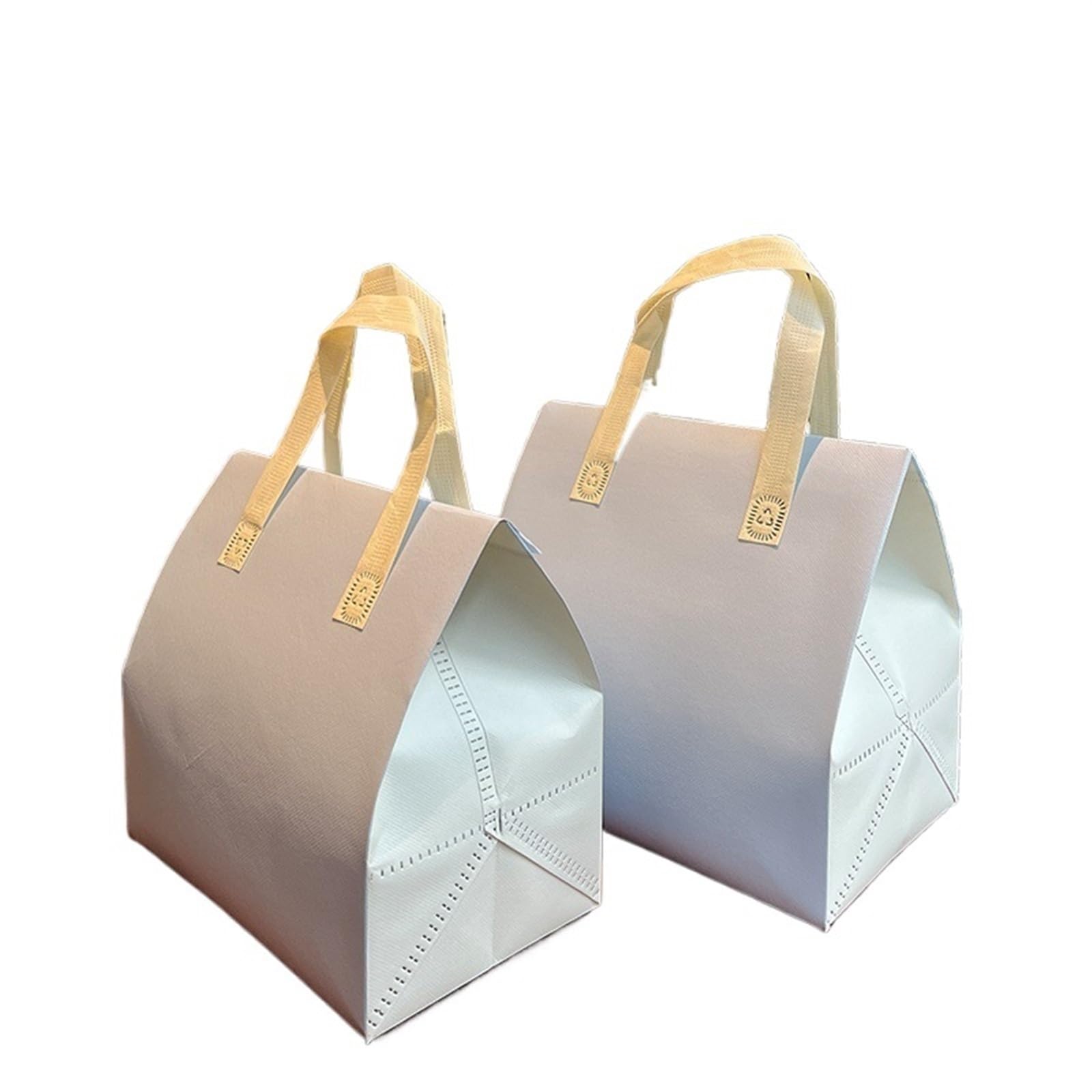 Isolierte Lebensmitteltasche 10 Stück Vlies-Isolierbeutel, tragbarer Stoff, for Lebensmittel, Kuchen, Getränke, Paket, warm halten, kalte Lieferung, wiederverwendbarer Beutel Isoliertasche(Blue2,26x26