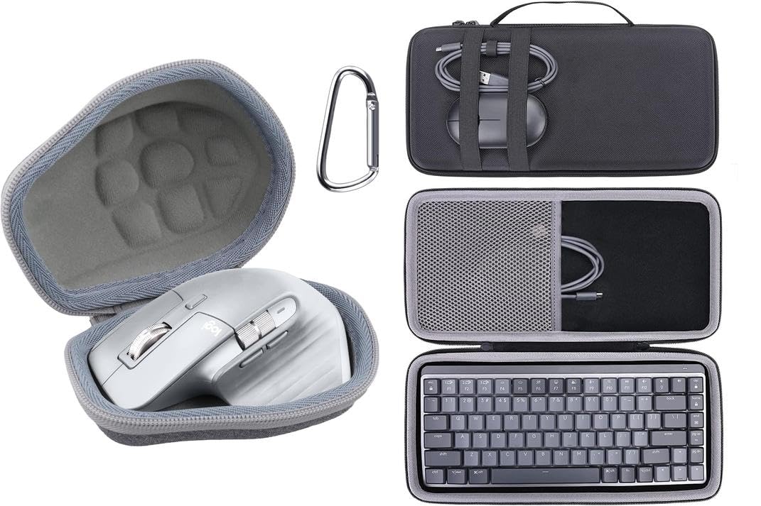 Aenllosi Custodia per Logitech MX Master 4/3/3S/2S + MX Mechanical Mini | Materiale resistente all'acqua, Protezione dalla polvere, Protezione da graffi, Tasca interna in rete, Chiusura con cerniera