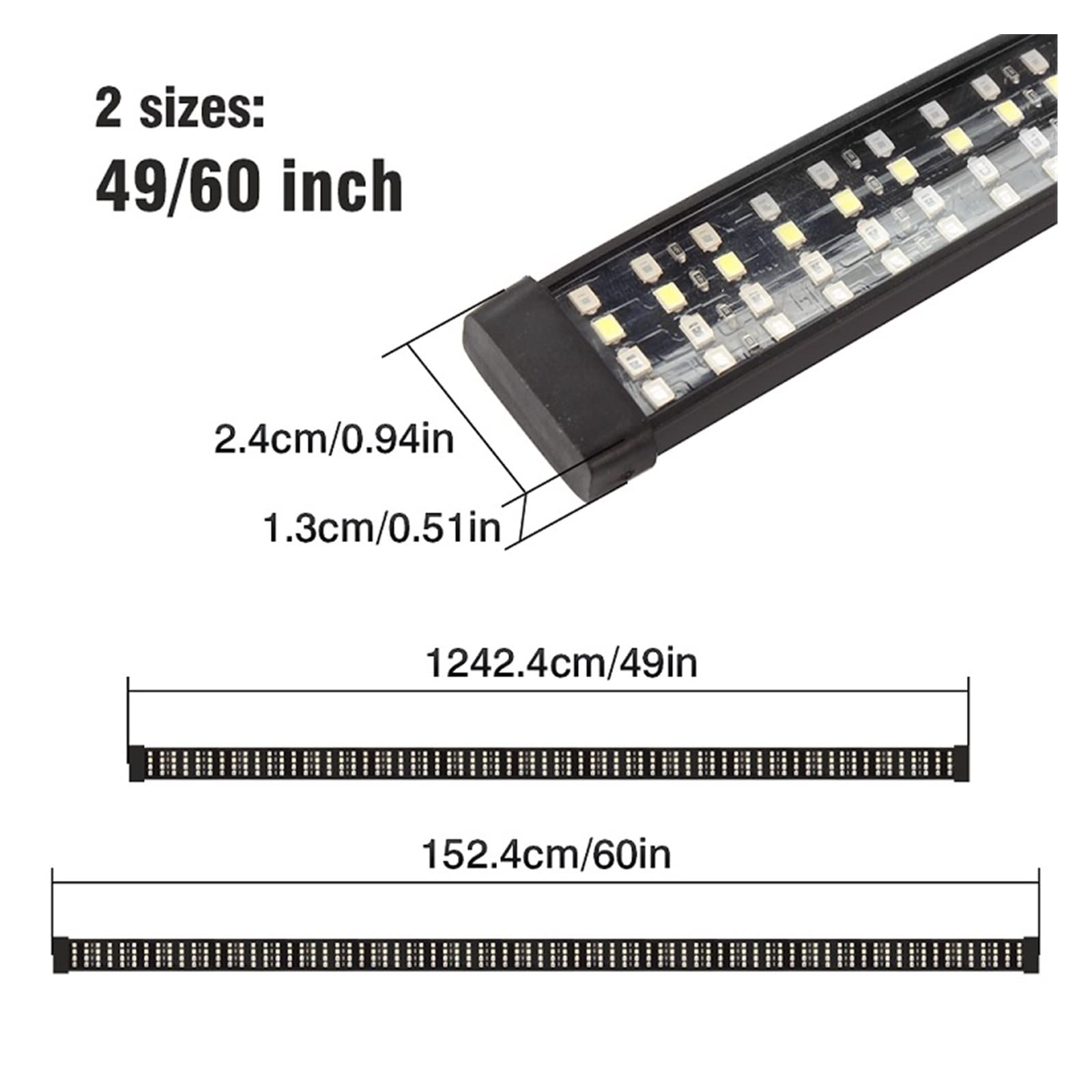SIKUAI Striscia LED Per Portellone Posteriore Di Camion Da 60 Pollici