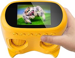 2 en 1 Microscope Numérique pour Enfants et Télescope, Temodu IPS 4K 2.0 Pouces 1000X Microscope Enfant, Télescope Rechargeable 8 Lumières LED, Sciences de Plein air pour Les 3 Ans et Plus