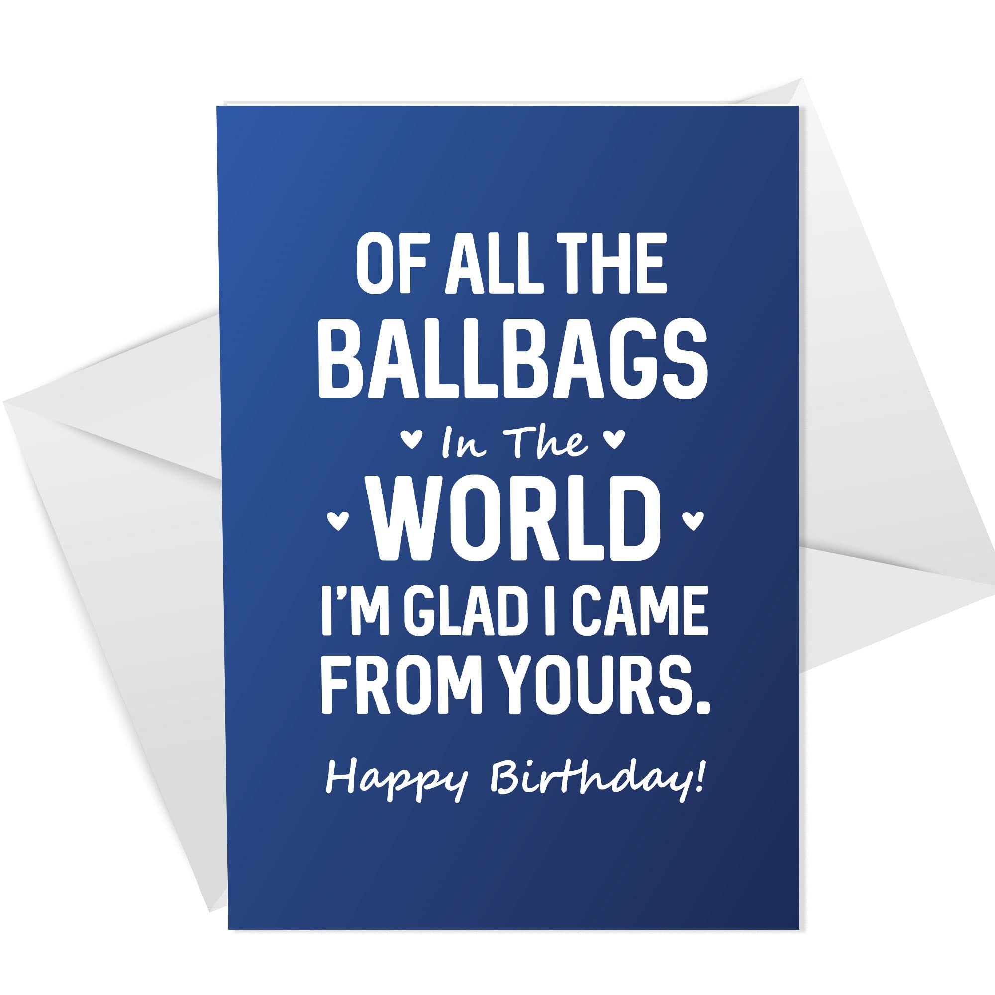 RED OCEAN Funny Dad Birthday Card Rude Cheeky Humour Card For Dad From Daughter Son