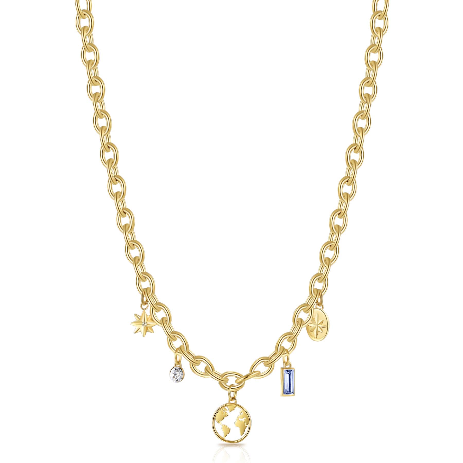 Brosway Collana Donna, Collana in Acciaio e Cristalli | Collezione Chakra - BHKN073