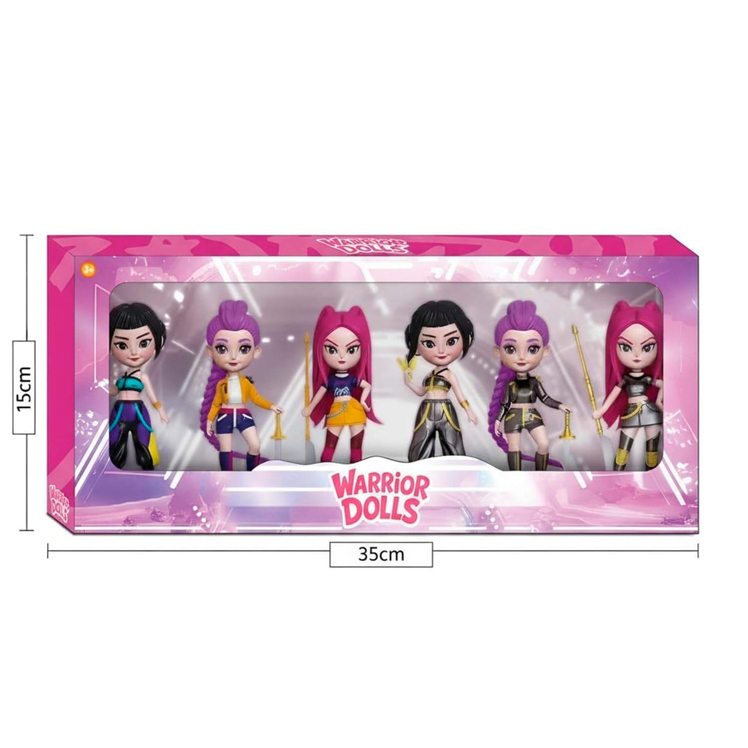 Kriegerpuppen – 6er-Set Rumi - Mira - Zoey – Dämonen-Jäger | Actionfiguren inspiriert von koreanischen Popstars Fans und Sammler