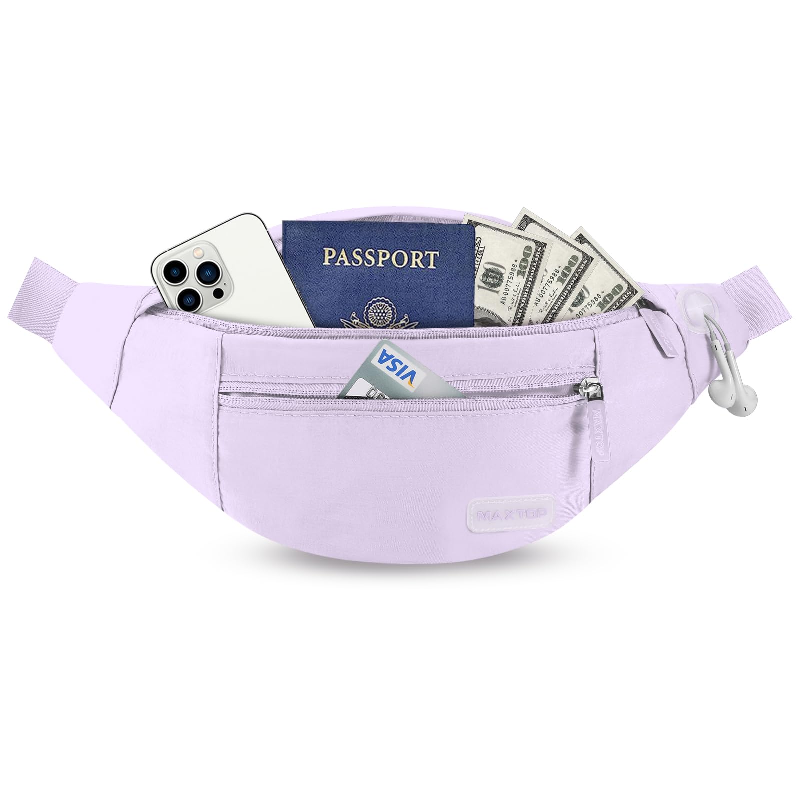 MAXTOP Purple Crossbody Fanny Pack for Women Trendy Belt Bag for Theme Park