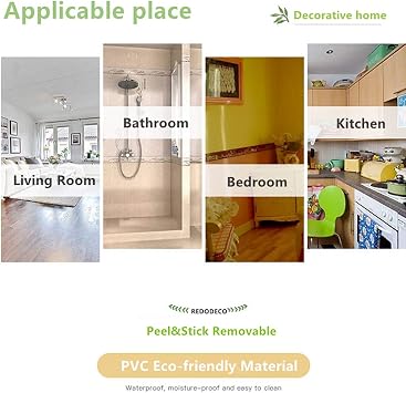 Elegant Green Leaf Foral Pattern Wallpaper Border Peel Stick Wall Decal Sticker Bathroom Kitchen Ceiling Border,Waterproof Removable 10cm by 10meters