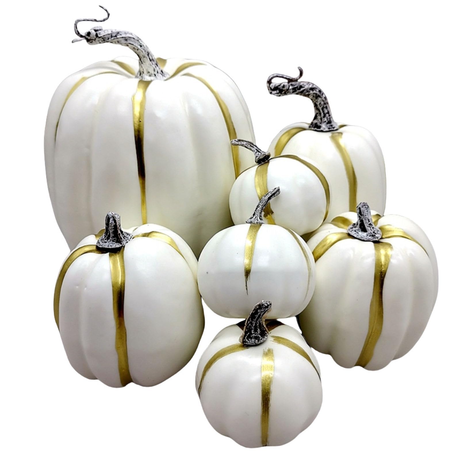 7pcs / set Artificial Pumpkin Ornaments Home Thanksgiving Party Decors Halloween Creative Artificial Pumpkin Decorations Home Decorations for Livingrooms for Livingrooms Modern Offices for Shelves