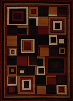 Home Dynamix Area Rugs - Ariana Collection 3 Piece Living Room Rug Set - Ultra Soft & Super Durable Interior - 7543-200 Red