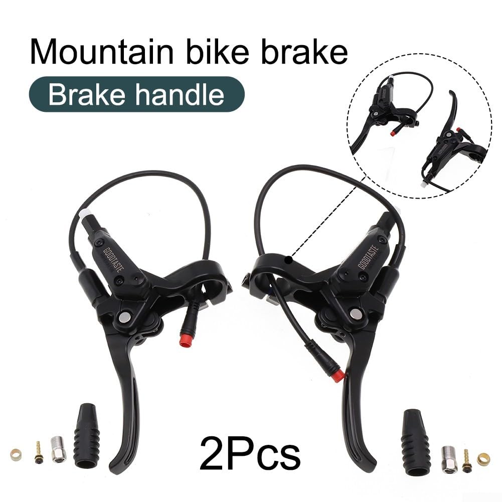 Bicycle Brake Handle, Waterproof Brake Lever Handle GT03 Power Off Oil Ebike Handle Suitable for Electric Bikes (1 Pair)