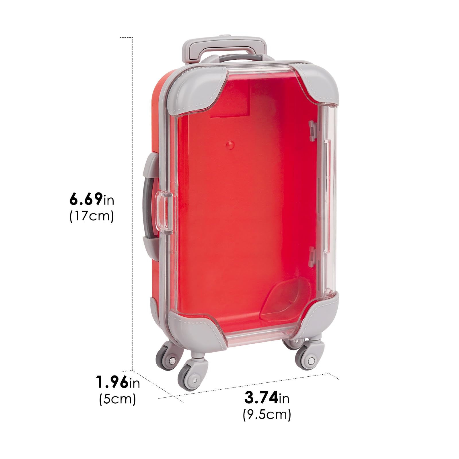 SHIDOW Mini-Koffer Geschenkboxen – 4 Stück, 9,5x5x17 Cm, Kunststoff, Für Süßigkeiten & Schmuck