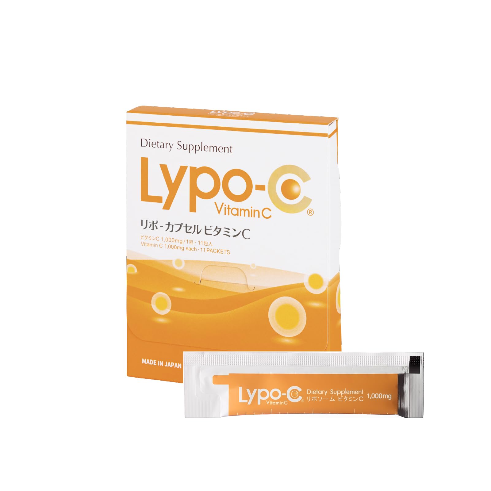 公式 Lypo-C リポカプセル ビタミンC 11包入 リポC リポソーム ビタミン [1包 ビタミンc 1000mg 国内製造] 液状 サプリ 個包装 1箱 甘味料 着色料 香料 防腐剤 不使用商品画像