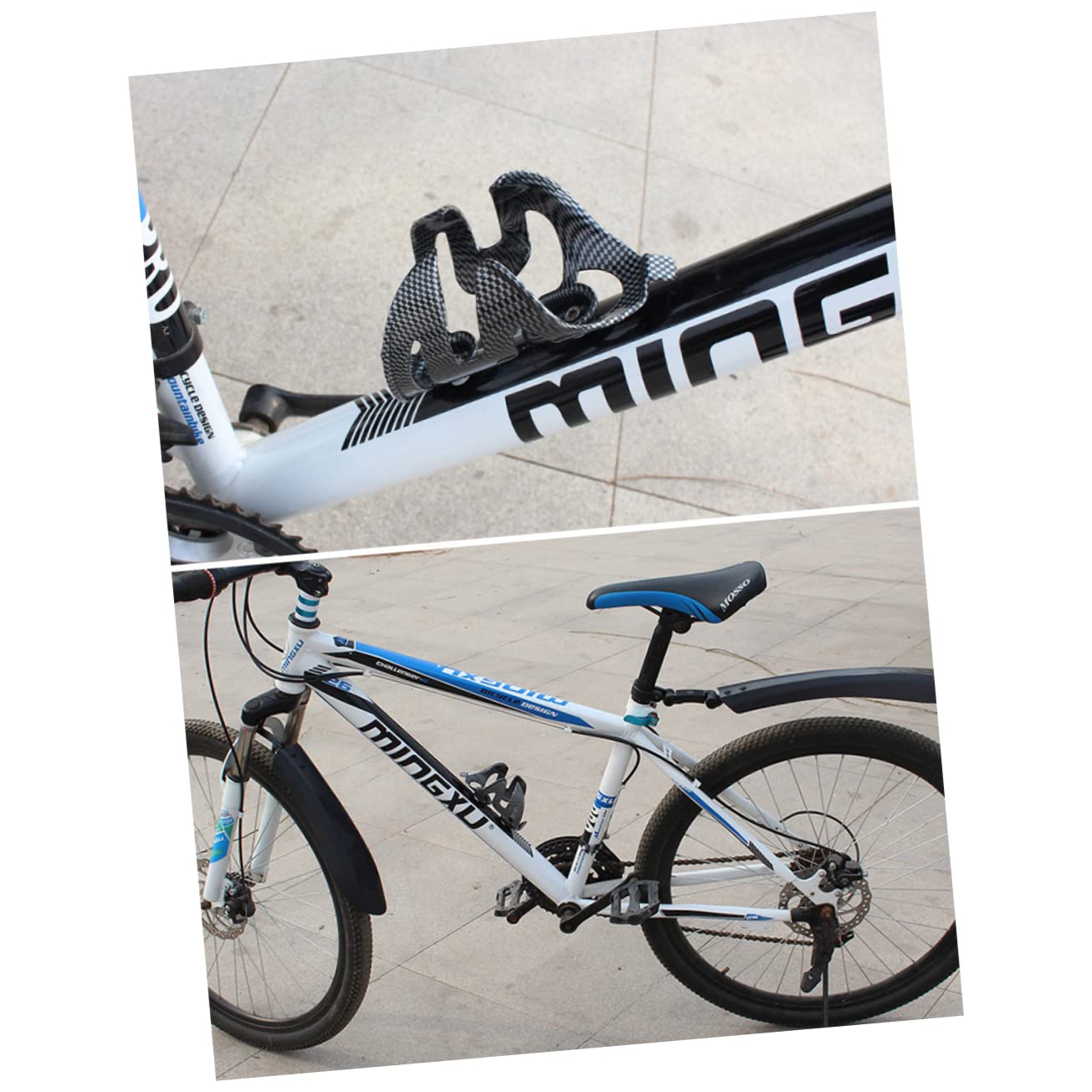 Porte Bidon Fibre De Carbone Porte Bouteille Bidon LéGer Porte Gobelet pour VéLo, VéLo De Route, VTT, VéLos pour Enfants - Noir Matte,Free Size
