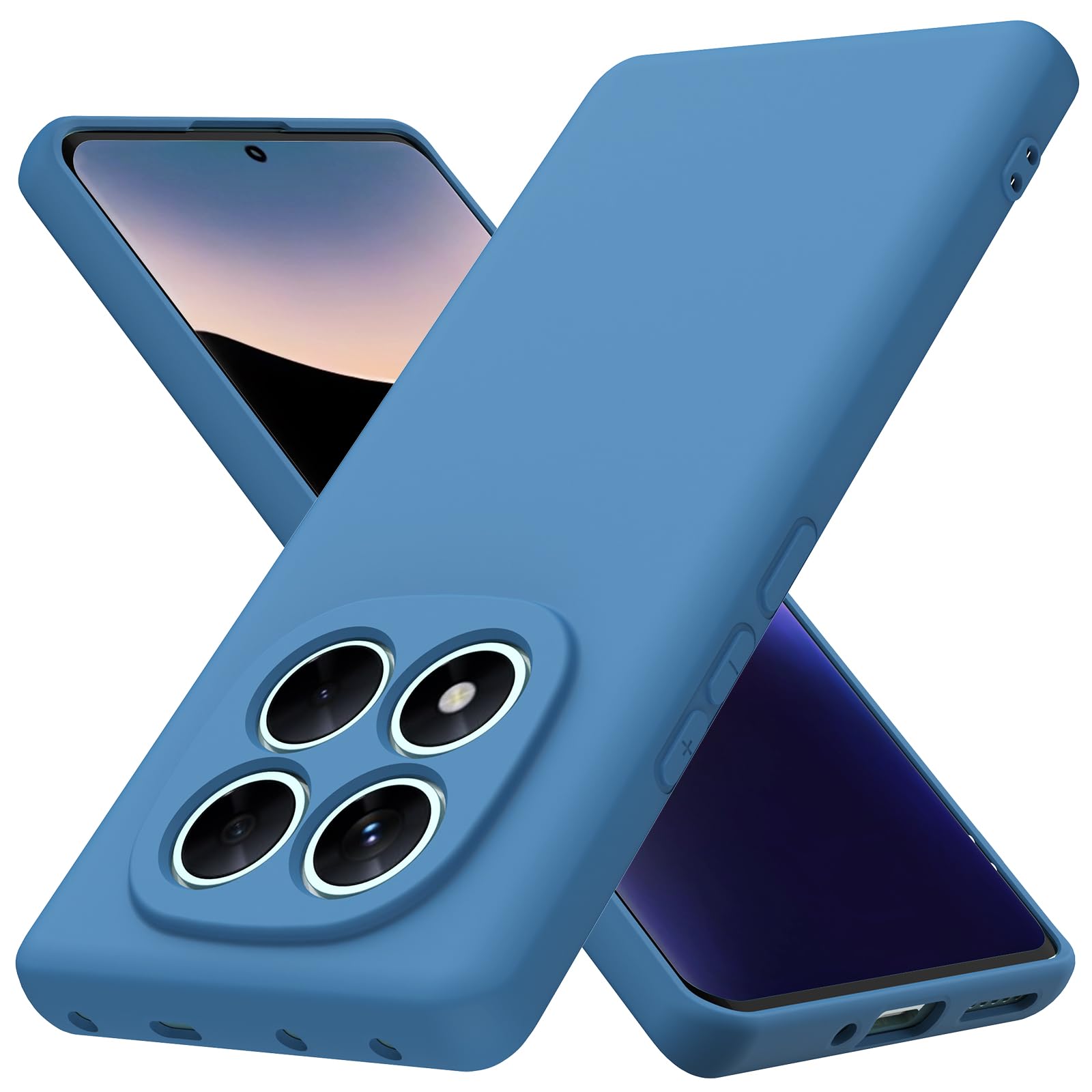 Custodia Per Xiaomi Redmi Note 14 Pro Plus 5G - Ultrasottile PU + TPU Con Supporto Magnetico, Antiurto, Blu - 4