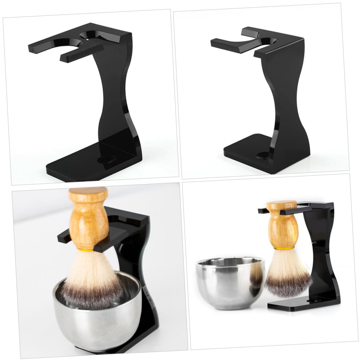 Healifty 2Pcs Supporto Per Spazzola Per Barba Mens Testa Rasoio Rasuradora De Barba Para Hombres Rasoio Base Per Rasatura Pennello Supporto Per o Per Pennello