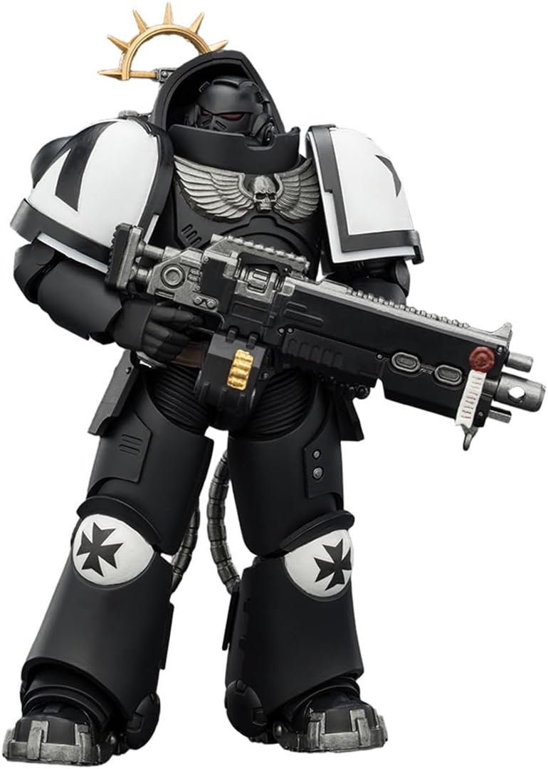 JOYTOY Warhammer 40,000 1/18 Action Figure Game Edition Black Templars Heavy Intercessor with Heavy Bolt Rifle and Bolt Pistol Collection Model Birthday Gifts
