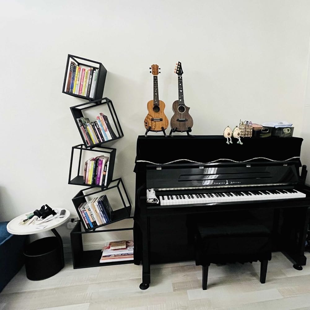 Libreria Etagere,Scaffale Esclusivo Alto 5 Livelli da 72",Librerie Moderne e Geometriche Scaffale in Metallo Fresco,Scaffale ad Angolo per Camera da Letto,Soggiorno,Ufficio Domestico