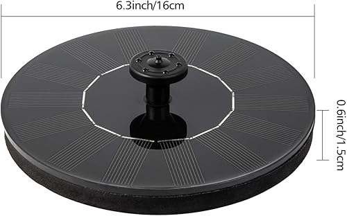 Miniatura 6 de Fuente solar mejorada con 4 boquillas, bomba de fuente solar de 1.4 W con 4 estilos de agua, fuente solar de baño de pájaros para baño de pájaros,