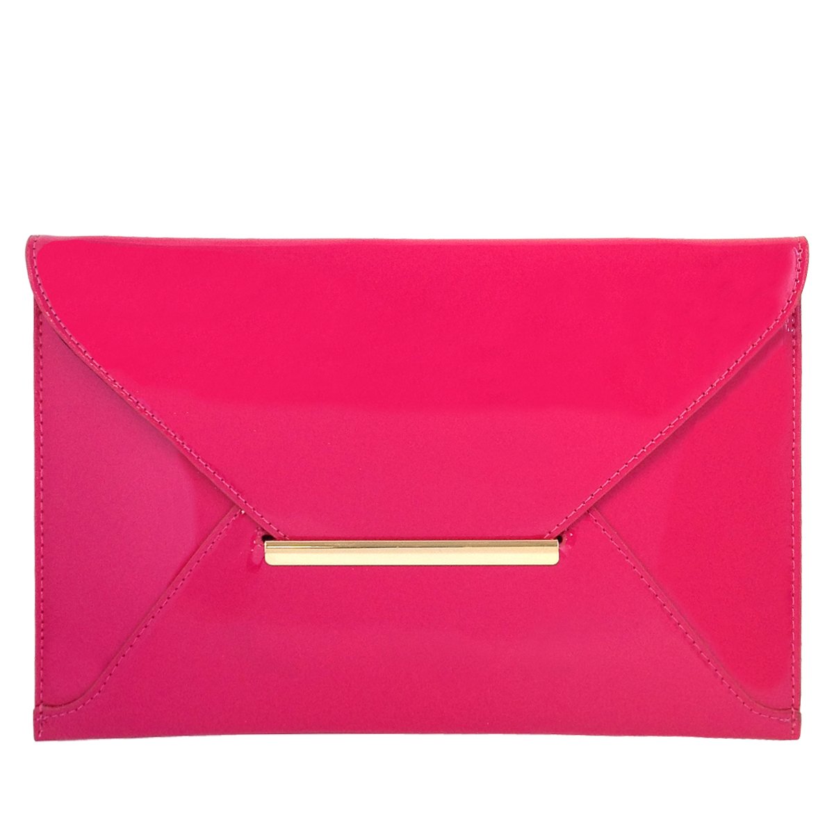 JNB Faux Patent Leather Envelope Candy Clutch Bag