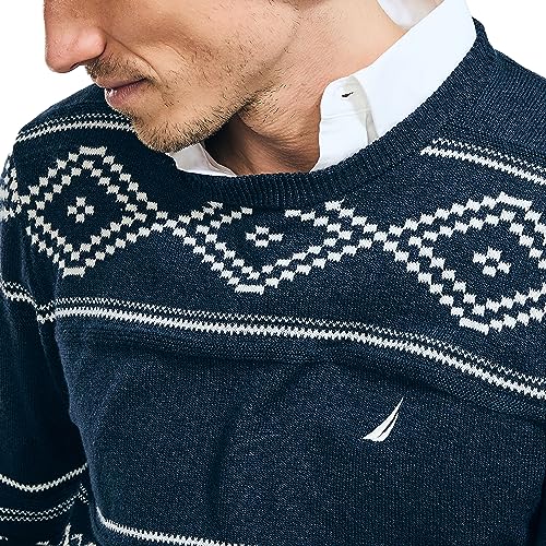 Nautica Men's Sustainably Crafted Fair Isle Crewneck Sweater3