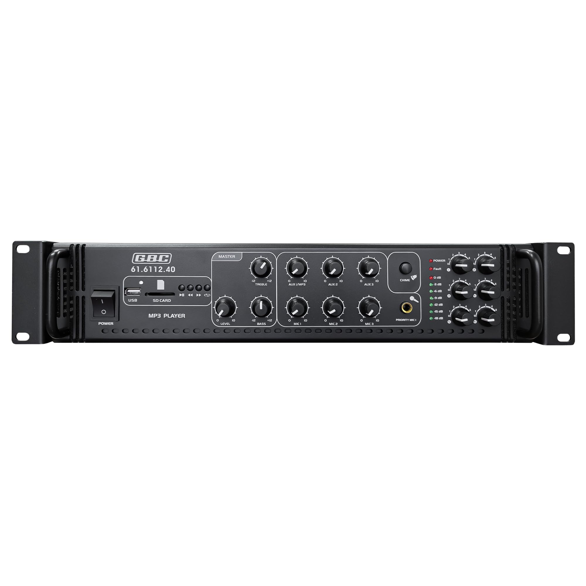 AMPLIFICATORE PROFESSIONALE 100V / 180W A 6 ZONE CON MP3 61611240