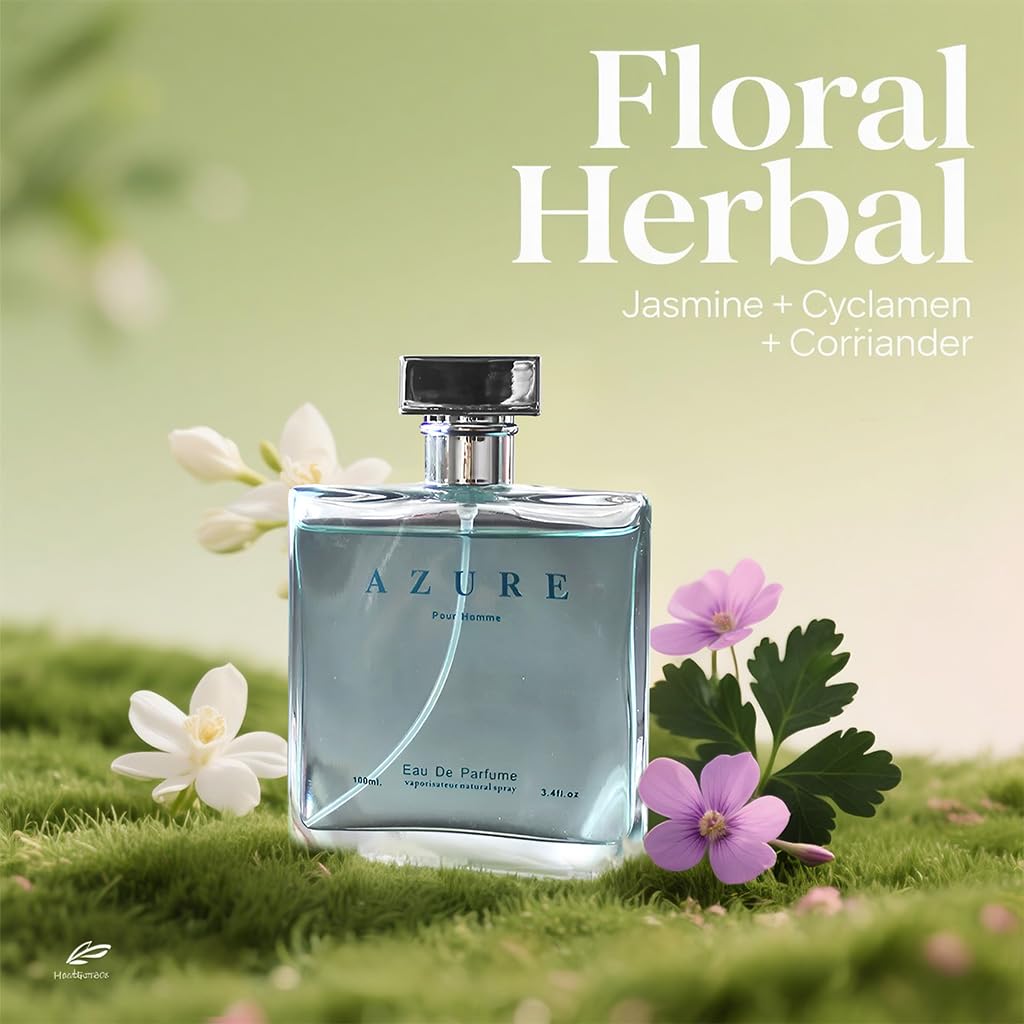 2PCS Mens Perfume Cologne Long Last Strong EDP Natural Spray Gift Set, with Cocoa, Dried Fruits, Woody Fragrance for Daliy Use, 3.4 Fl Oz / 100 mL Each (Azure Pour Homme & Vanilla Tobacco) - Image 3