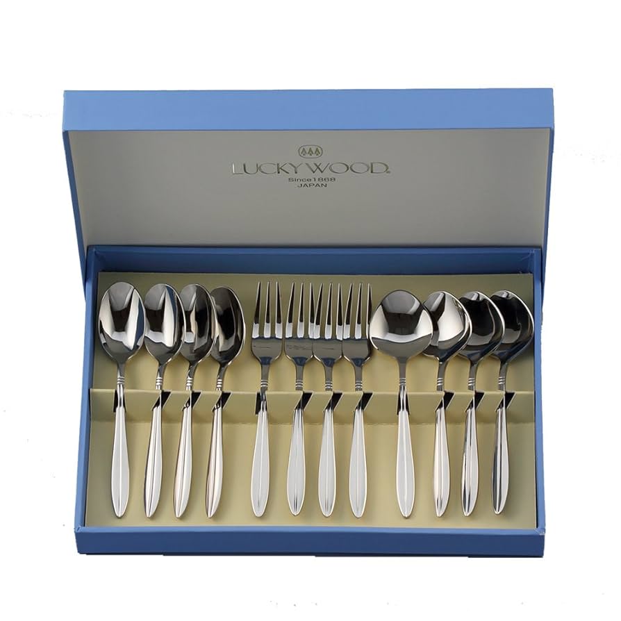 【40本】未使用 LUCKY WOOD ラッキーウッド カトラリーセット Amazon｜ラッキーウッド No.4700 ヴィスビー 12pc.モーニング