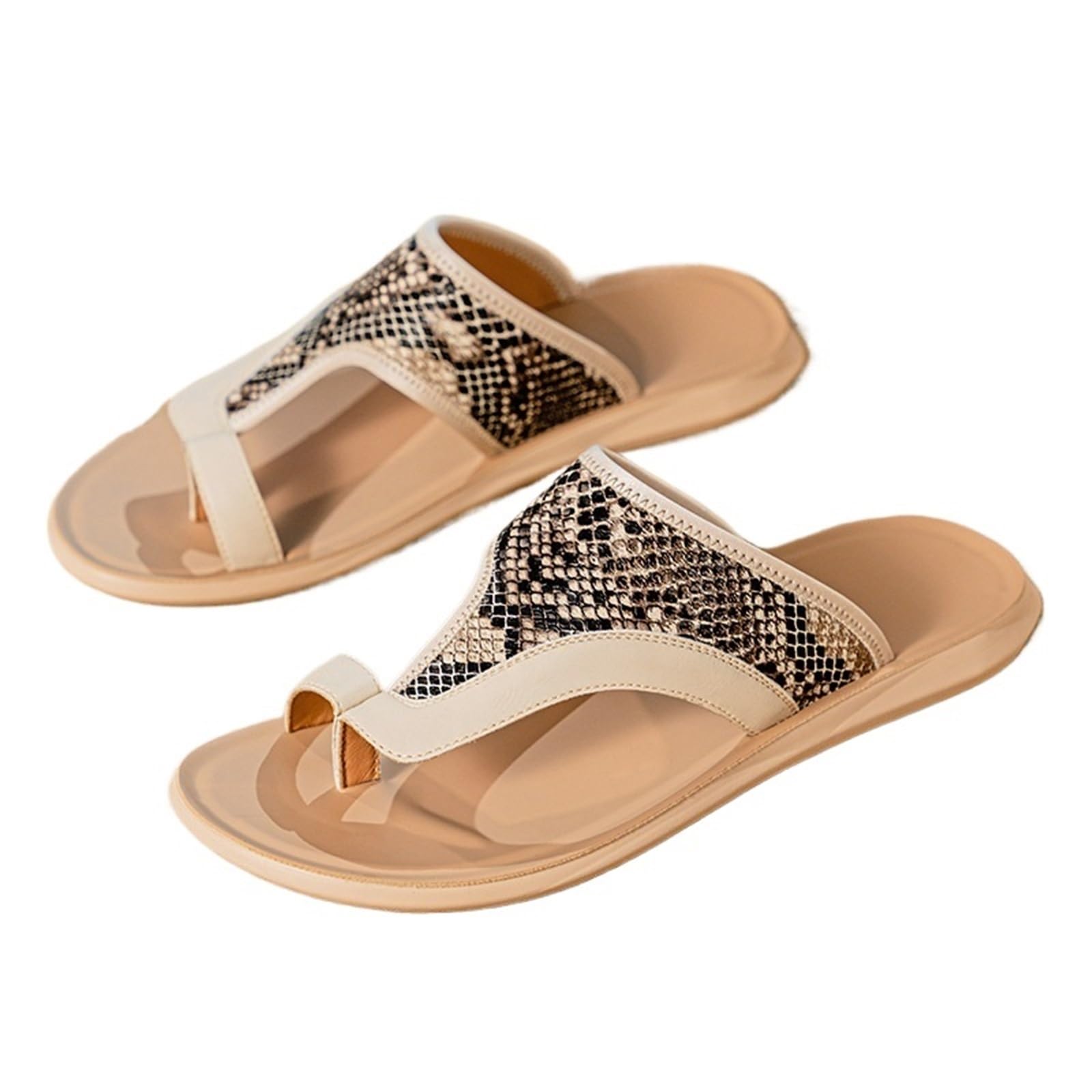 Chanclas de hombre con estampado de serpiente para caminar cómodo este verano 6