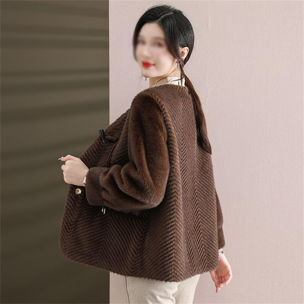 Winter Coat, Mom Women's Loose Oversized Thickened