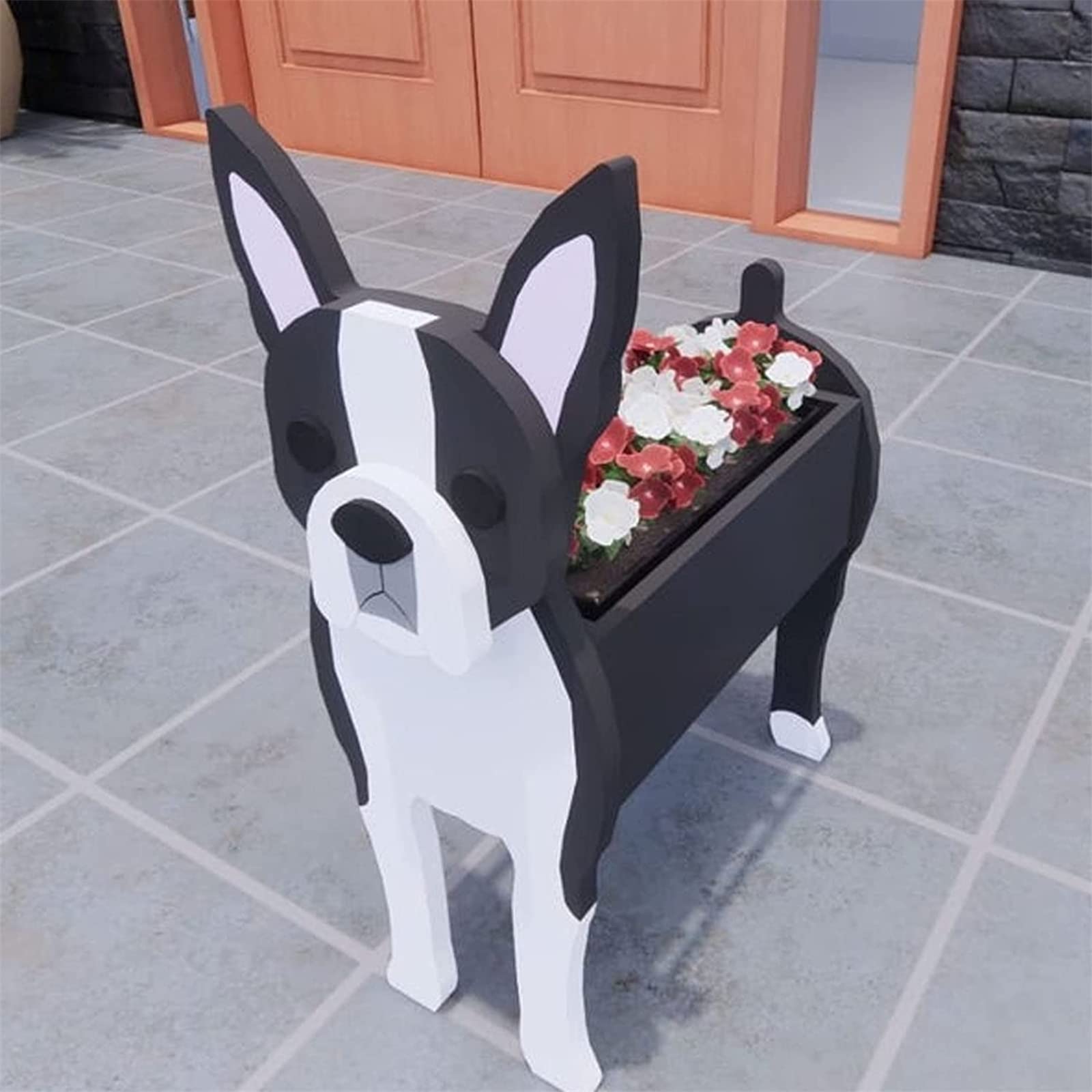 EIMOPE Creative Dog Planter Plant, Animal Plant Pots Garden Planters for Succulent, Small Gifts Dog Planter, Storage Containers Dog Planters PVC, Rectangular Plant Flower Pots Decor Outdoor Indoor